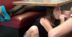 Video for under table blowjob